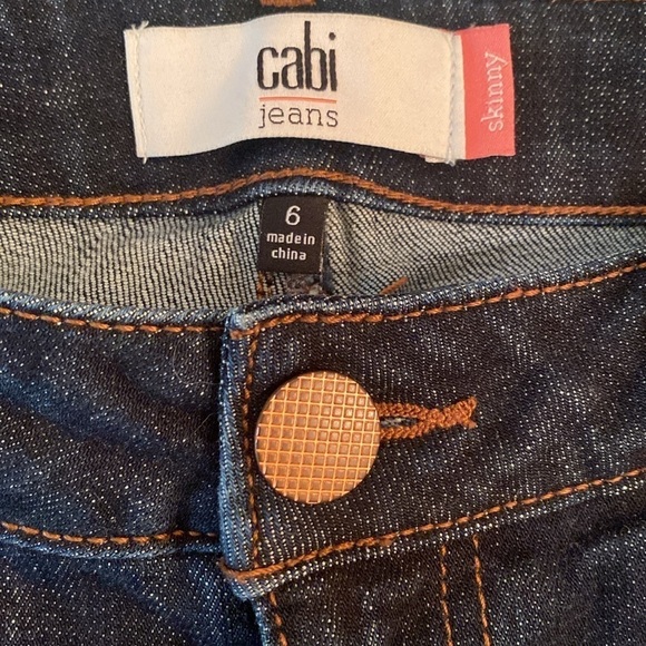 Cabi Denim The Skinny Jeans Dark Blue Wash Size 6 - Picture 1 of 8